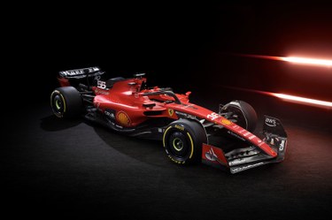 La nuova Ferrari SF-23. Foto Ansa