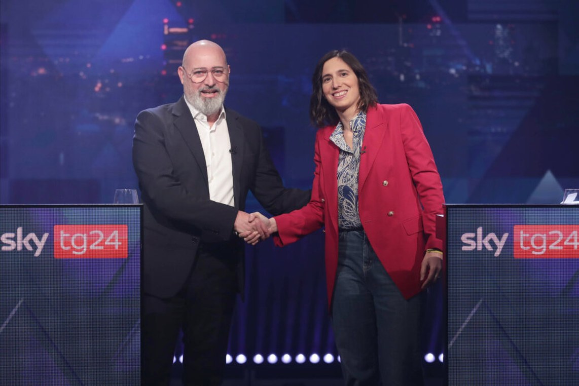 Bonaccini Schlein Sky Tg24