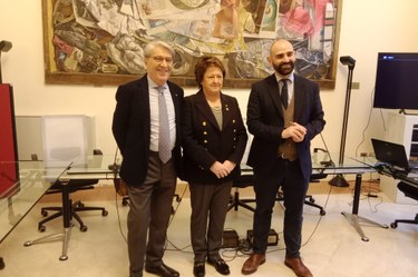 Da sinistra Adriano Maestri, Fiorella Sgallari e  Luca Rizzo Nervo