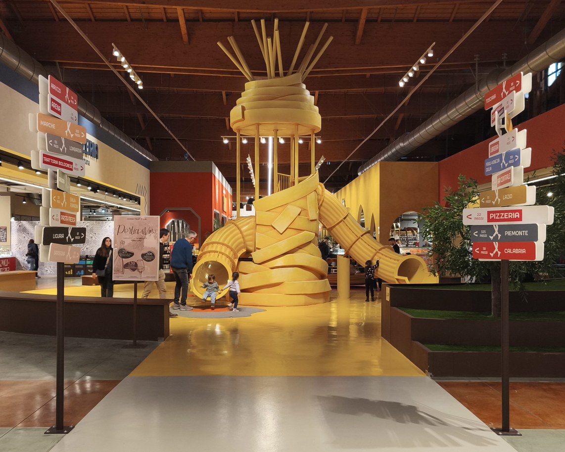 Il gioco della pasta: lo scivolo-tagliatella